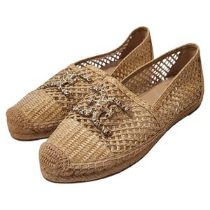Sam‎ Edelman Khiara Espadrille Flats Straw Woven Rhinestone Slip On Womens 10.5